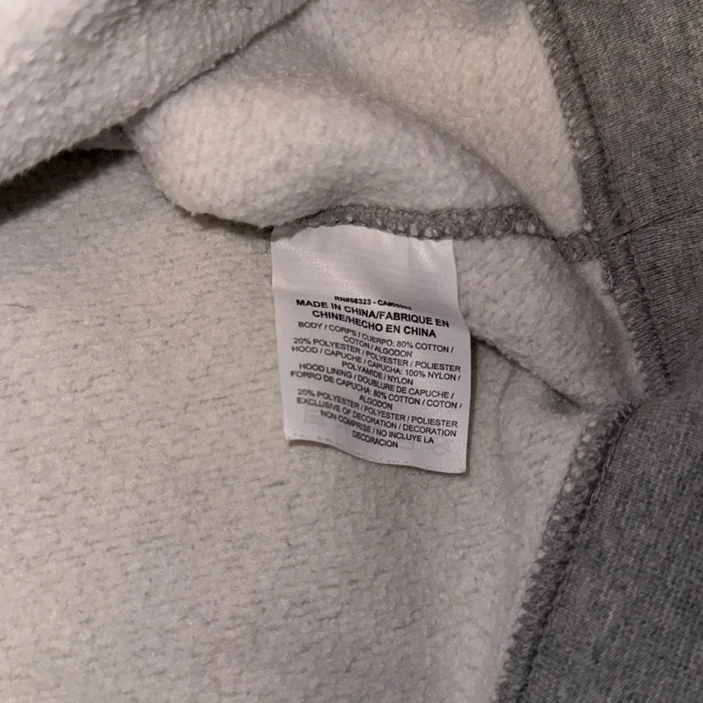 Nike Grey & Black Hoodie Sweatshirt Size L